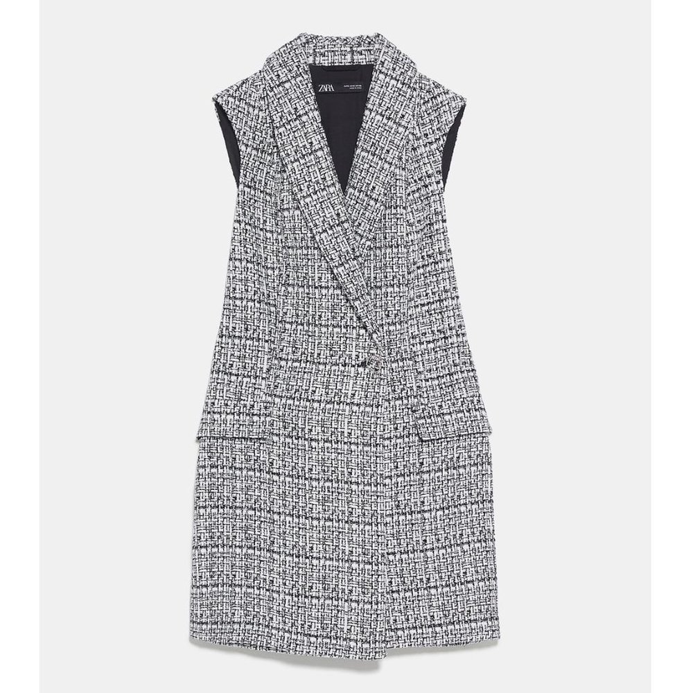 Zara Tweed Overall Dress Romper - Picture 8 of 8